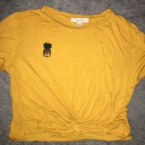 Yellow Gaze tie t-shirt